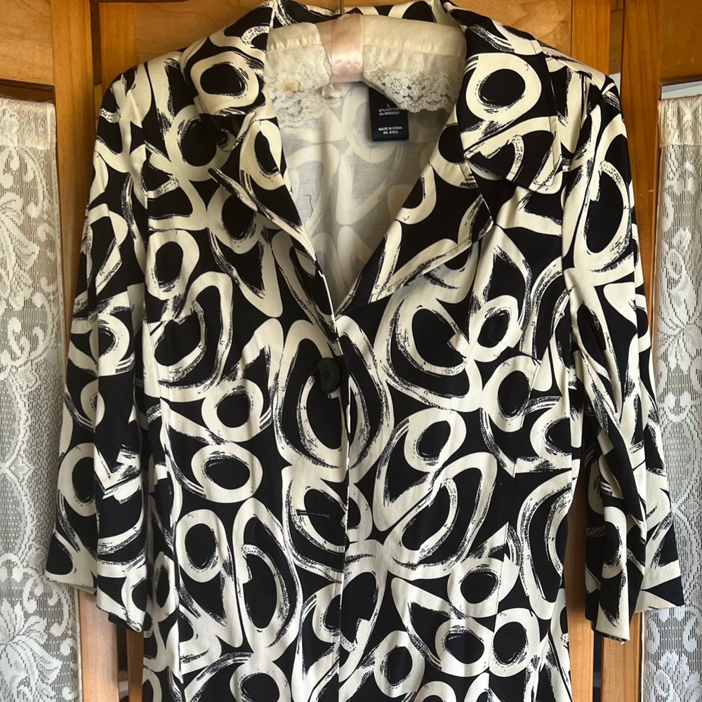 Navy and White Blazer